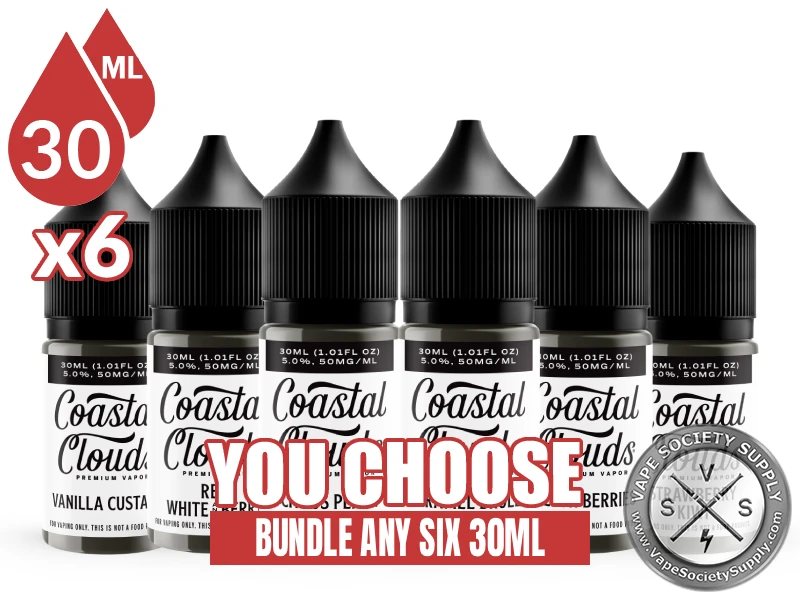 Coastal Clouds Salt Bundle 6x30ml (180ml) bundle selection