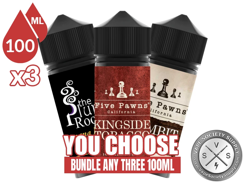 Five Pawns Vape Juice Bundle 3x100ml (300ml) bundle selection