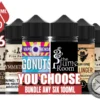 Five Pawns Vape Juice Bundle 6x100ml (600ml): 6 bottles with a You Choose banner