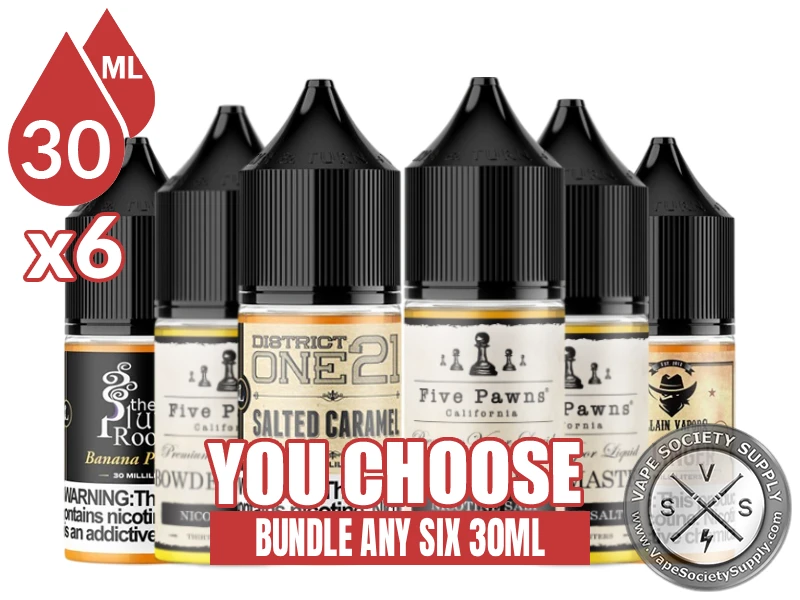 Five Pawns Vape Juice Bundle 6x30ml (180ml) bundle selection