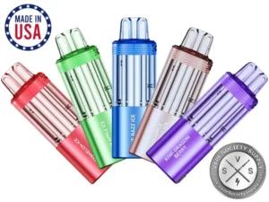 USA Built Foger Switch Pro 30K Disposable Pods in Watermelon Ice, Sour Apple Ice, Blue Razz Ice, Pineapple Coconut and Kiwi Dragon Berry