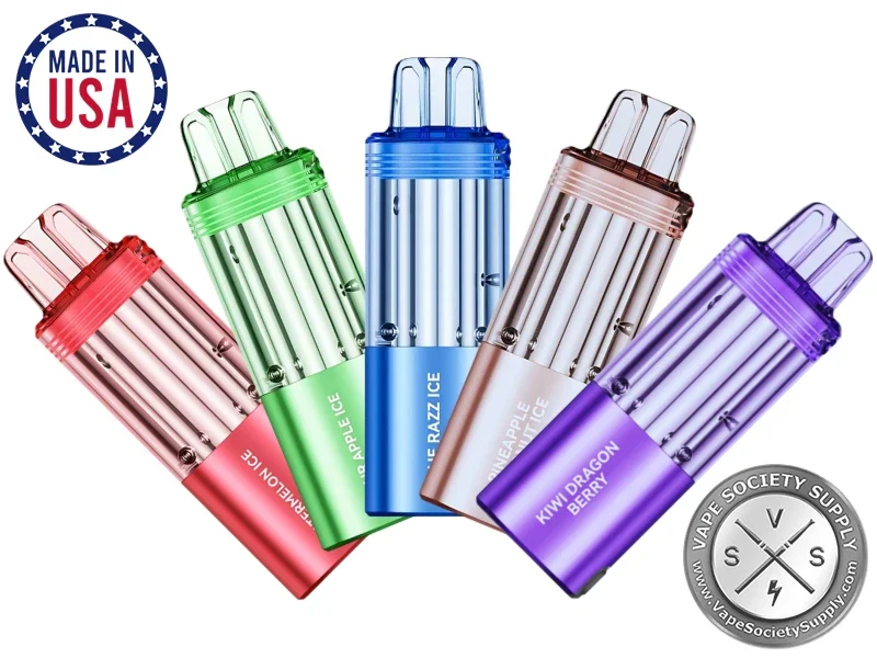 USA Built Foger Switch Pro 30K Disposable Pods in Watermelon Ice, Sour Apple Ice, Blue Razz Ice, Pineapple Coconut and Kiwi Dragon Berry