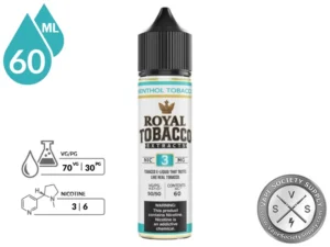 Menthol Tobacco Royal Tobacco 60ml bottle with its 70VG/30PG ratio icon