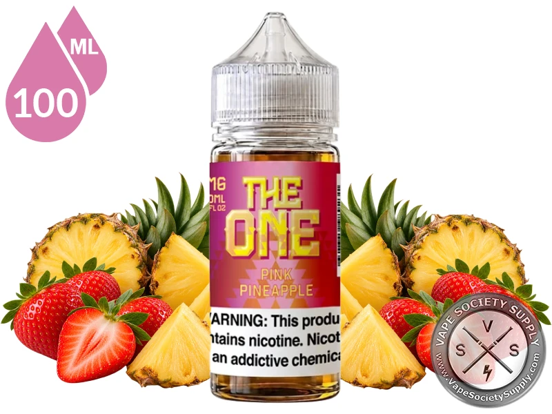 Pink Pineapple THE ONE 100ml bottle with pineapples and strawberries