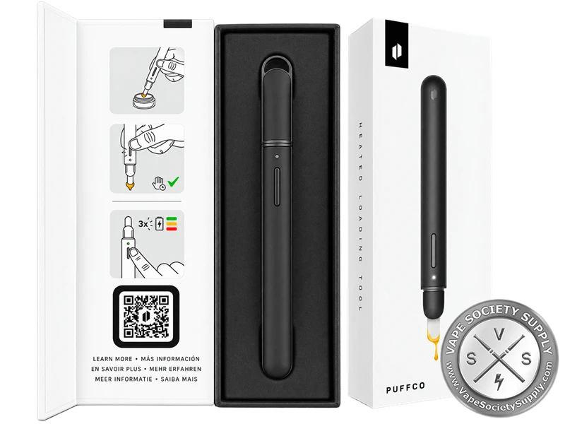Puffco Hot Knife V2 Onyx Heated Loading Tool with Packaging