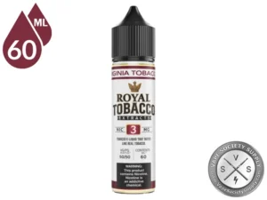 Virginia Tobacco Royal Tobacco 60ml bottle with its 70VG/30PG ratio icon