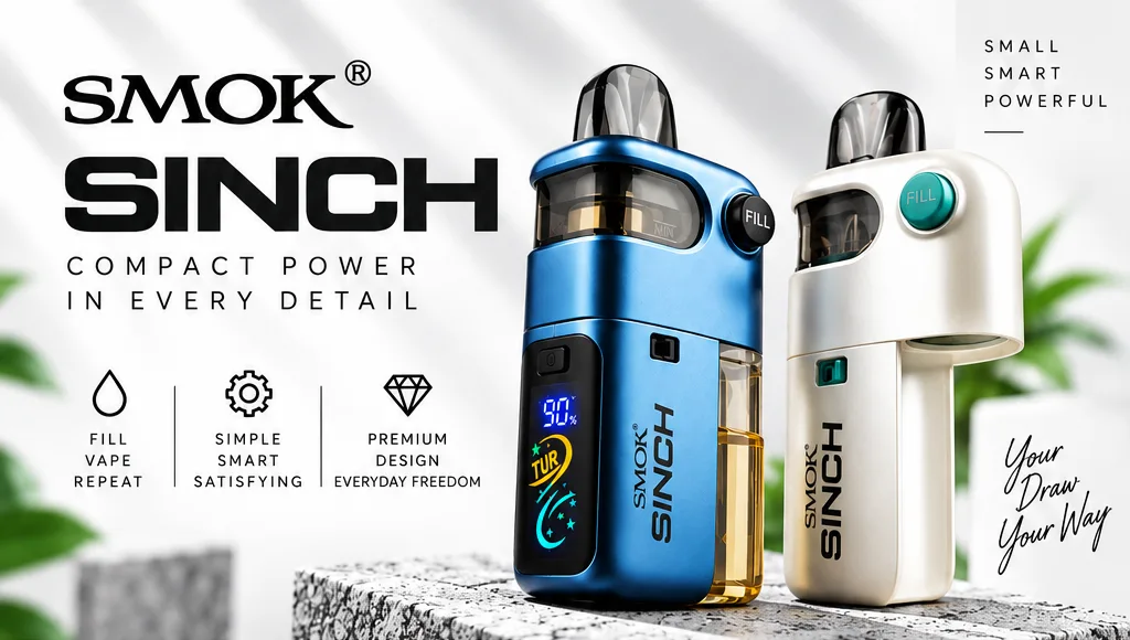 SMOK SINCH Kit compact pod system in blue and white