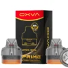 OXVA VPRIME Dual Mesh Cartridge box, 2 pcs and 6mL, with two clear pods with orange bases